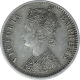 Silver Quarter Rupee Coin of Victoria Empress of Bombay Mint of 1887.