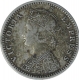 Silver Quarter Rupee Coin of Victoria Empress of Bombay Mint of 1891.