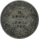 Silver One Quarter Rupee Coin of Victoria Empress of Calcutta Mint of 1898.