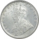 Silver One Quarter Rupee Coin of King George V of Calcutta Mint of 1913.