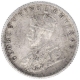 Silver One Quarter Rupee Coin of King George V of Calcutta Mint of 1916.