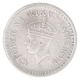 Silver One Quarter Rupee Coin of King George VI of Bombay Mint of 1945.