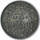 Silver Half Rupee Coin of Victoria Empress of Calcutta Mint of 1885.