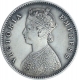 Silver Half Rupee Coin of Victoria Empress of Calcutta Mint of 1896.