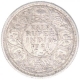 Silver Half Rupee Coin of King George V of Calcutta Mint of 1921.