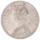 Silver One Rupee Coin of Victoria Queen of Bombay Mint of 1862.