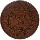 Copper One Cent Coin of Charles J. Brooke of Sarawak.