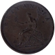 Copper Half Penny Coin of of Georgius III of 1807 of United Kingdom.