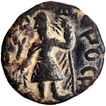 Copper Drachma Coin of Kanishka I of Kushan Dynasty.