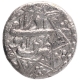 Silver Half Rupee Coin of Akbar of Lahore Mint of Azar Month.