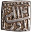 Silver Square One  Rupee Coin of Akbar of Delhi Mint of Azar Month.