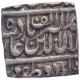 Silver Square One Rupee Coin of Akbar of Urdu Zafar Qarin Mint.