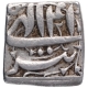 Silver Square One Rupee Coin of Akbar of Tir Month.