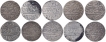 Lot of Ten Silver Rupee Coins of Farrukhabad Mint of Bengal Presidency.