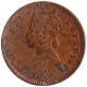 Copper One Twelfth Anna Coin of Victoria Empress of Calcutta Mint of 1878.