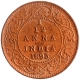 Copper One Twelfth Anna Coin of Victoria Empress of Calcutta Mint of 1893.