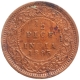 Copper Half Pice Coin of Victoria Empress of Calcutta Mint of 1895.