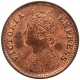 Copper Half Pice Coin of Victoria Empress of Calcutta Mint of 1899.