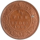 Copper Half Pice Coin of King Edward VII of Calcutta Mint of 1906.