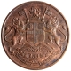 Copper One Quarter Anna Coin of East India Company of Bombay Mint of 1835.