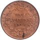 Copper One Quarter Anna Coin of East India Company of Birmingham Mint of 1858.