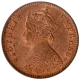 Copper One Quarter Anna Coin of Victoria Empress of Calcutta Mint of 1901.