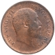 Bronze One Quarter Anna Coin of King Edward VII of Calcutta Mint of 1908.