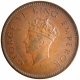 Bronze One Quarter Anna Coin of King George VI of Calcutta  Mint of 1938.