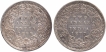 Silver Two Annas Coins of Victoria Empress of Bombay Mint of 1877.