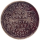 Silver Two Annas Coin of Victoria Empress of Bombay Mint of 1883.