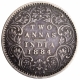 Silver Two Annas Coin of Victoria Empress of Bombay Mint of 1884.