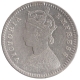 Silver Two Annas Coin of Victoria Empress of Calcutta Mint of 1886.