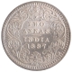 Silver Two Annas Coin of Victoria Empress of Calcutta Mint of 1887.