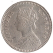 Silver Two Annas Coin of Victoria Empress of Calcutta Mint of 1896.