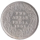 Silver Two Annas Coin of Victoria Empress of Calcutta Mint of 1901.