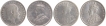 Silver Two Annas Coins of King Edward VII and King George V of Calcutta Mint.