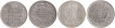 Silver Two Annas Coins of King Edward VII and King George V of Calcutta Mint.