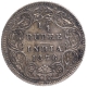 Silver Quarter Rupee Coin of Victoria Queen of Calcutta Mint of 1876.