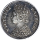 Silver Quarter Rupee Coin of Victoria Empress of Bombay Mint of 1887.