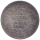 Silver Quarter Rupee Coin of Victoria Empress of Calcutta Mint of 1894.