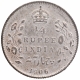 Silver Quarter Rupee Coin of King Edward VII of Calcutta Mint of 1906.