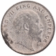 Silver Quarter Rupee Coin of King Edward VII of Calcutta Mint of 1906.