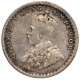 Silver Quarter Rupee Coin of King George V of Calcutta Mint of 1919.