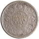 Silver Quarter Rupee Coin of King George V of Calcutta Mint of 1934.