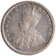 Silver Quarter Rupee Coin of King George V of Calcutta Mint of 1934.