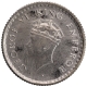 Silver Quarter Rupee Coin of King George VI of Calcutta Mint of 1939.