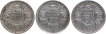 Silver Quarter Rupee Coins of King George VI of Bombay Mint of 1945.