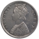 Silver Half Rupee Coin of Victoria Queen of Bombay Mint of 1874.