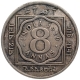 Copper Nickel Eight Annas Coin of King George V of Calcutta Mint of 1919.