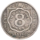 Copper Nickel Eight Annas Coin of King George V of Bombay Mint of 1920.